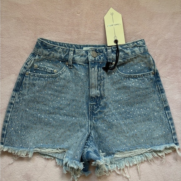 Banjara Pants - Rhinestone Denim Shorts